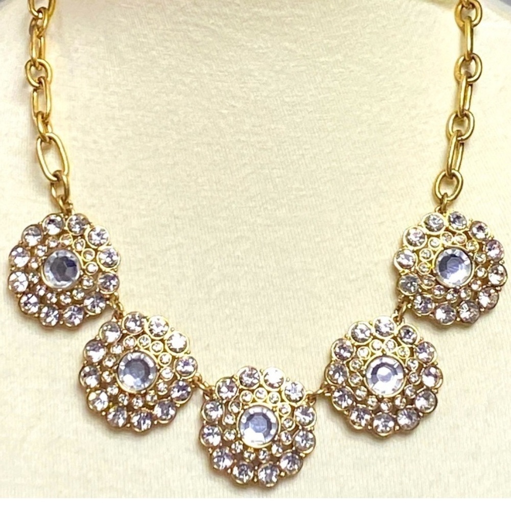 J. Crew Crystal Medallion Necklace